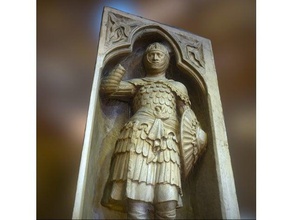 şövalye zırh Kalkan tarama ve kopyaları 3d baskı 3 Boyutlu Tarama Katedral kültürel miras avcı Fransa kask knight Ortaçağ niş rahatlama kılıç savaşçı 3d print model - Mito3D