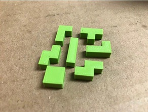 i blocchi di tetris 10mm video giochi Puzzle 3d slash nintendo interruttore puzzle pezzi 3d print model - Mito3D