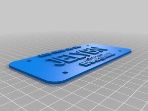 my customized american license plate 2 costume 3d print model - Mito3D