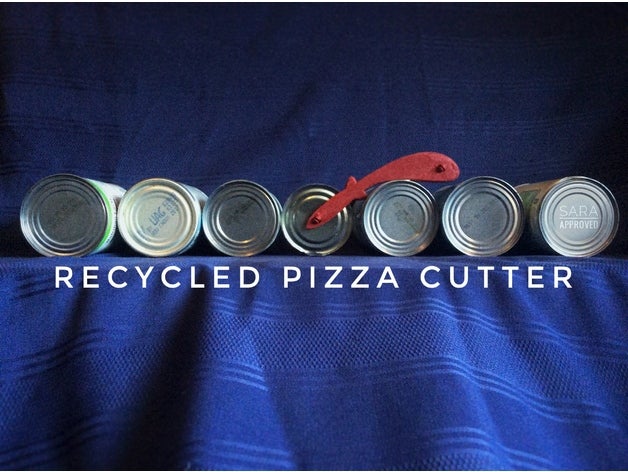 recycled pizza cutter kitchen & dining can creative recycling knife recycle sara approved 3D print model - Mito3D