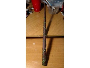 hermione granger's wand split four pieces - no led props 3d print model - Mito3D