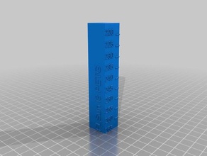 100mm temperature calibration tower petg 220-265 flsun i3 3d printing tests customized 3d print model - Mito3D