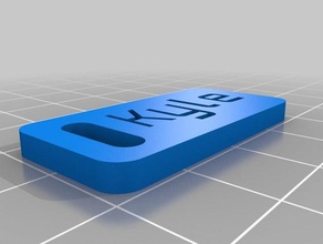 kyle rótulo organização personalizado 3d print model - Mito3D