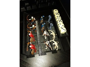 dungeon saga organizer - modelleri oyuncak & oyun aksesuarları boardgame kap Organizatör 3d print model - Mito3D