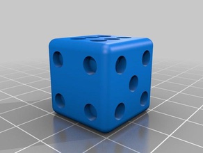 20mm calibration dice 3d printing tests cube game jamb test yamb 3d print model - Mito3D