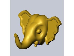 elefante gancho decoración el de la pared 3d print model - Mito3D