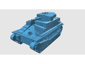 vickers medium mkıı araç İngiliz askeri tank silah 3d print model - Mito3D