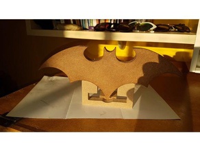 batman estante de adorno - router cnc láser Arte en 2d batarang mdf ornamento la madera contrachapada 3d print model - Mito3D
