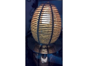lampe corde oeuf pour remplacer globe verre sur philips --- egg rope lamp replace glass decor 3d print model - Mito3D