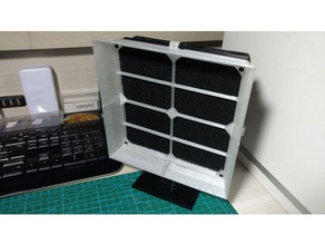 soldering fume extractor 2x2 tools 80mm fan 3d print model - Mito3D