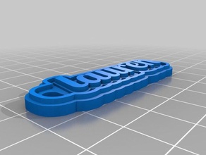 lauren nombre de la etiqueta llaveros personalizado 3d print model - Mito3D