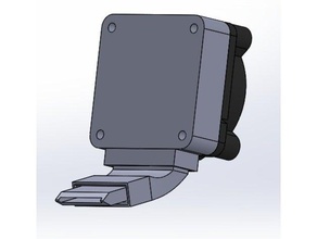 Blas-position verstellbar axial-Lüfter Düse Kühlung 3d-Drucker-Extrudern axial fan fan-duct Düsen-Kühler 3d print model - Mito3D
