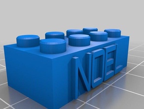 noel en blocs lego jouets de construction personnalisé 3d print model - Mito3D