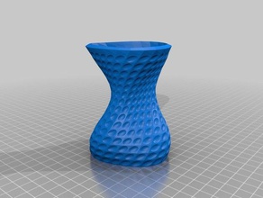 vase fossettes décor fossette alvéolée renkforce rf 100 vaas 3d print model - Mito3D