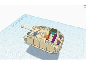 1-100 commander stug42 late stowage vehicles stug tanks 3d print model - Mito3D