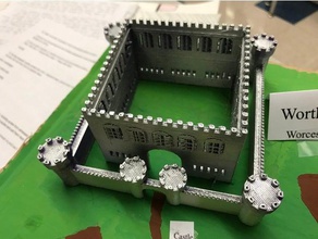 medieval-themed manor castle buildings & structures fortress medieval 3d print model - Mito3D