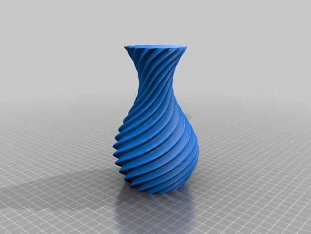 twisted vase décor de la décoration spirale 3D print model - Mito3D
