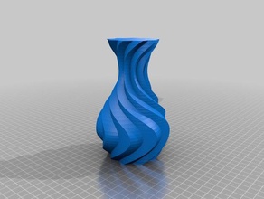 winkte spiral vase Dekor Dekoration 3d print model - Mito3D