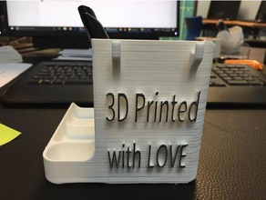 desk organizer sticky note post-it holder - 3d printed love organization made post notes 3d print model - Mito3D