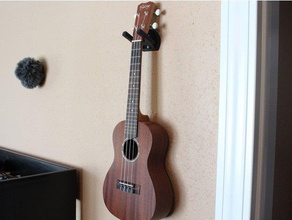 ukulele guitar wall mount organization holder storage 3d print model - Mito3D