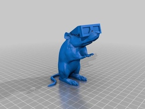 banksy 3d glasses rat art 3d print model - Mito3D