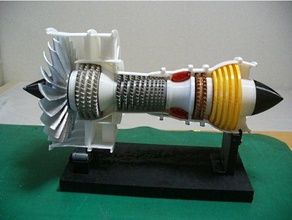 jet engine 2-spool current engineering fan turbofan 3d print model - Mito3D