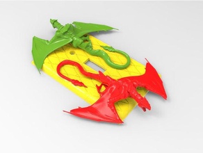 dragon lightswitch piastra forniture di famiglia drago interruttore della luce 3d print model - Mito3D