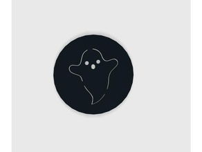 ghost coffee stencil art 45mm acs cup dead decorative dring easy extra fast halloween october scary simple small supportless 3d print model - Mito3D