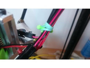5mm tube clip 3d printer parts carbon delta kossel mini wire holder 3d print model - Mito3D