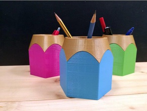 pencil pot office cup holder pen 3d print model - Mito3D