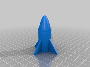 rosie rocket 3 ° grader fisica & astronomia razzo giocattolo 3d print model - Mito3D