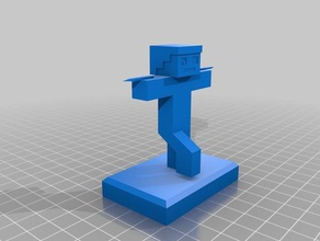 minecraft figure 2 asassin sculptures asassins steve stickman 3d print model - Mito3D