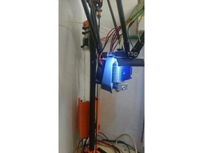 fan holder mount e3d clone kossel effector 3d printer parts hotend mini 3d print model - Mito3D