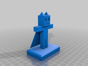 minecraft figure 3 superheroe cat sculptures figures steve superheroes 3d print model - Mito3D