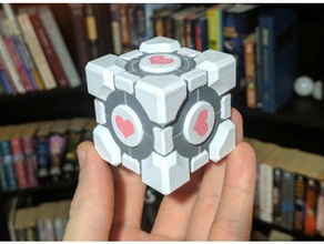 weighted companion cube - multi-material games multimaterial portal 3d print model - Mito3D