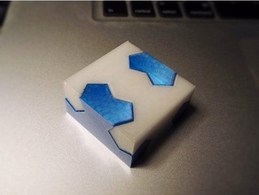 kawai tsugite joint puzzle-40mm Größe größere Toleranzen Rätsel Stellwerk Gelenk puzzle 3d print model - Mito3D