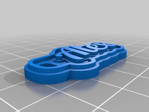 mi personalizados multilínea tag llavero llaveros personalizado 3d print model - Mito3D