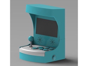 retropie mini cabinet video games arcade joystick bartop case retro game 3d print model - Mito3D