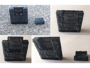 openlock wall w hidden compartment games dnd tiles dungeons dragons pathfinder rpg 3d print model - Mito3D