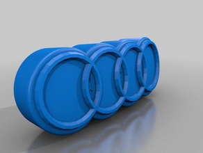 audi-logo Schilder & logos 3d-logo audi 3d print model - Mito3D
