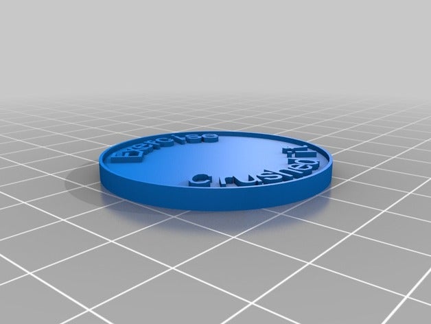 exercise coin coins & badges customized 3D print model - Mito3D