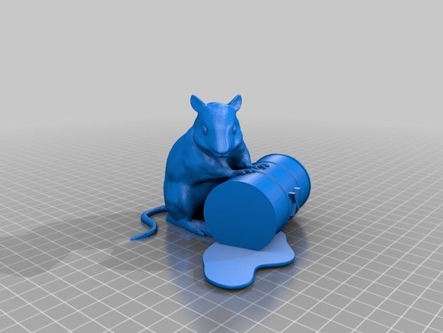 banksy zehirli sıçan sanat 3D print model - Mito3D