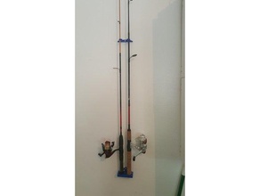 Angelrute Halter zwei Haushalt Angeln-pole-mount mount 3d print model - Mito3D