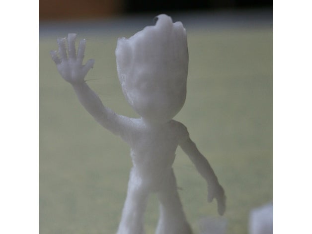 in piedi baby groot portachiavi le creature gotg tutori 3D print model - Mito3D
