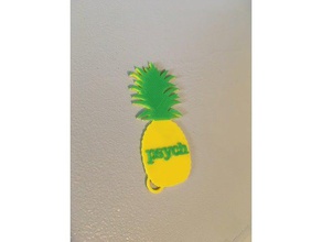 psych portachiavi i gus keychain ananas shawn 3d print model - Mito3D