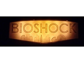 luz de fondo bioshock logotipo juegos video 3d print model - Mito3D