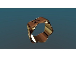 pentagonale anelli gioielli 3d print model - Mito3D