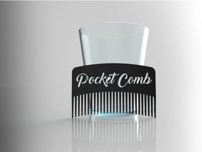 pocket comb bathroom accessories brush classy credit card edc toiletries wallet 3d print model - Mito3D