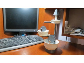 la table de fontaine des lames bureau 3d print model - Mito3D
