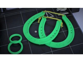 horseshoe ring puzzle puzzles 3d chained twisty 3d print model - Mito3D